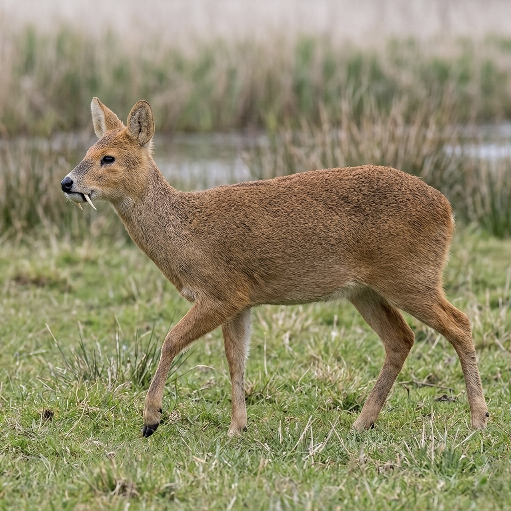 Chinese Water Deer — Buck profile