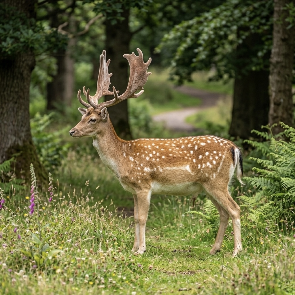 Fallow Deer — Common buck, spotted coat