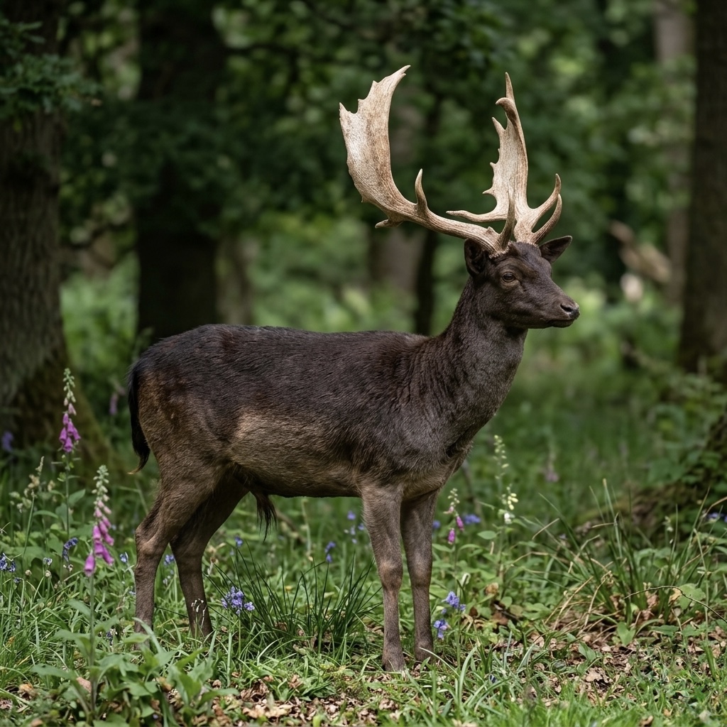Fallow Deer — Melanistic buck