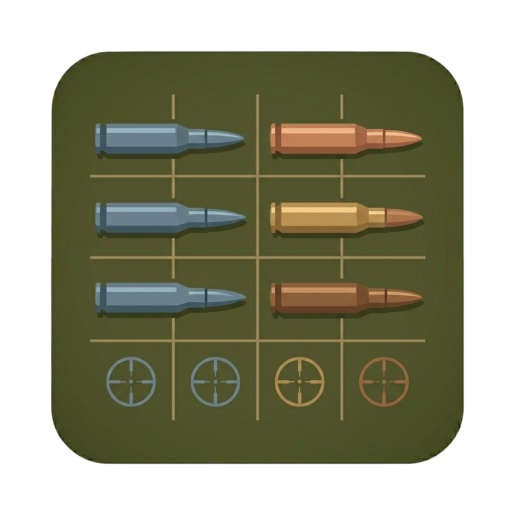 Rifle, calibres and optic setup